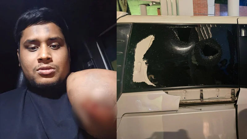 হাসনাত আব্দুল্লাহর গাড়িতে হামলা